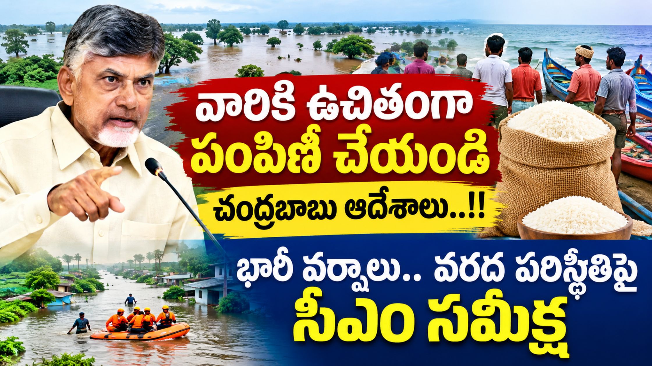 Chandrababu Naidu's key orders... 50 kg of rice for them free of cost