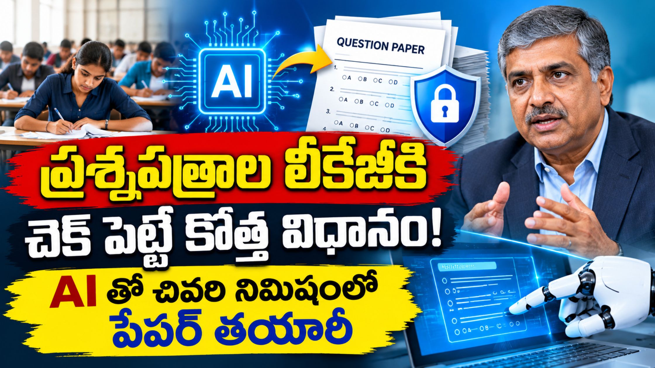 A new method to check question paper leakage.. Last-minute paper preparation with AI!